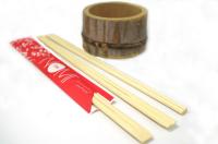 Les baguettes en bambou glissent non les baguettes jetables écologiques pour la nourriture asiatique chinoise coréenne japonaise