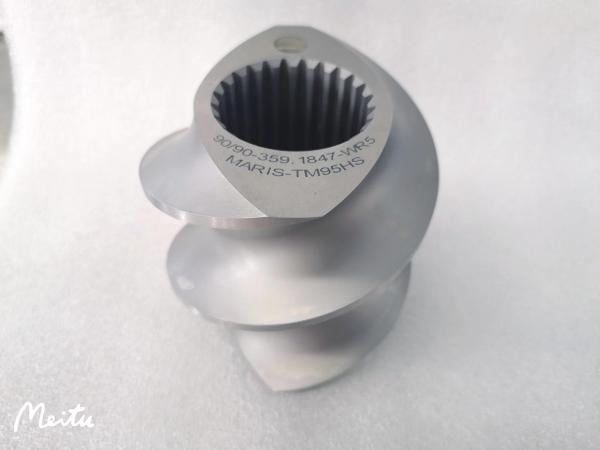 Diâmetro gêmeo 93mm dos elementos do parafuso da extrusora de parafuso de Maris 95 para o plástico da engenharia