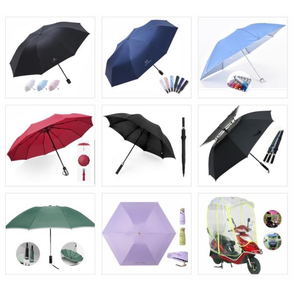 Customized Creative Solid Color Portable Folding Umbrella for Patio Garden and Outdoor