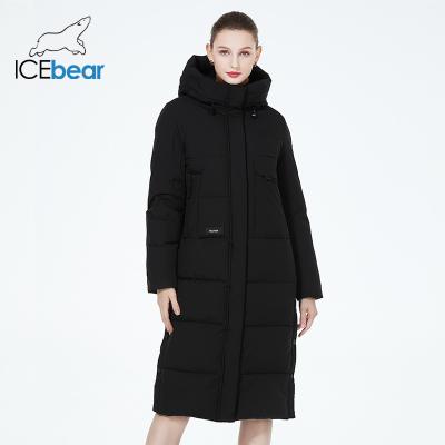 Polyester Long Padded Coat Womens Black Womens Padded Coat Undetachable