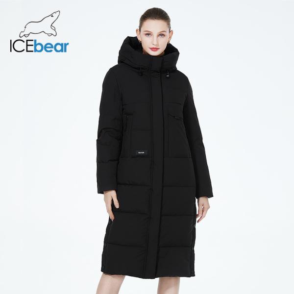 Polyester Long Padded Coat Womens Black Womens Padded Coat Undetachable