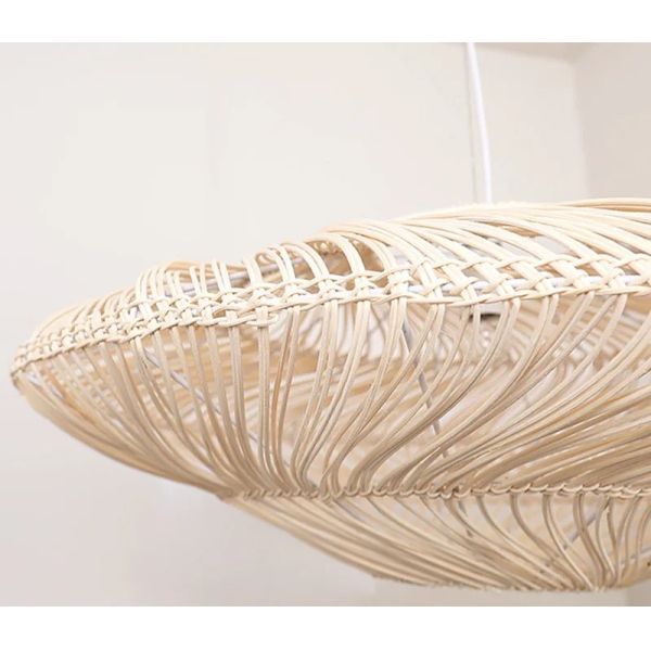 Restaurant Lights Living Room Suspension Creative UFO Shades Rattan Pendant Lights(WH-WP-128)
