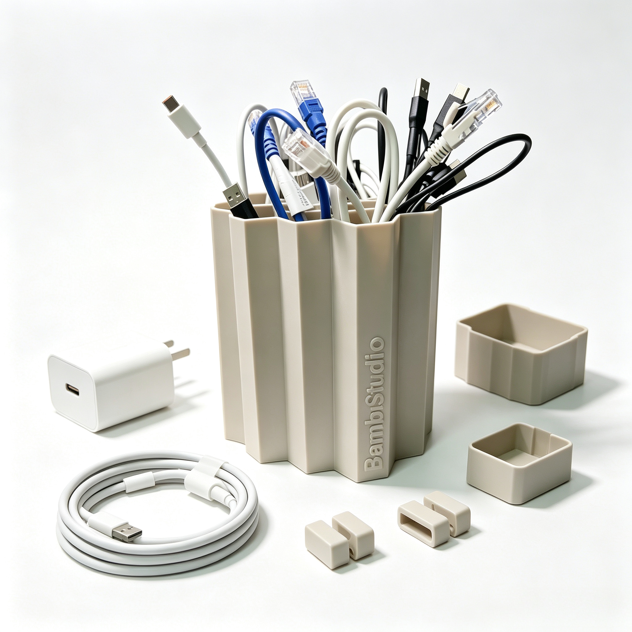 OEM 3D Printed Office Supplies Biodegradable Multicolor Charging Cable Holder