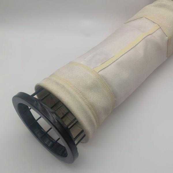 Saco de filtro de feltro agulhado de fibra de vidro 800g para fábrica de cimento
