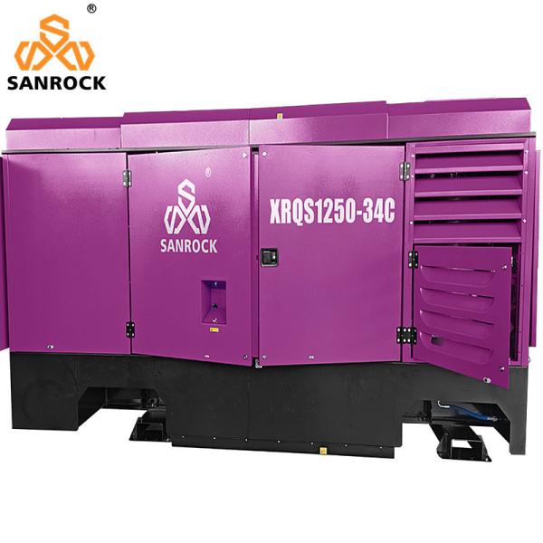 Screw Air Compressor Machine Working Pressure 34bar Portable Water Well Diesel Air Compressor