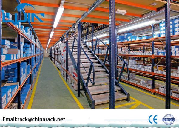 Plywood Board Rack Supported Mezzanine Customized Size Metal Frame