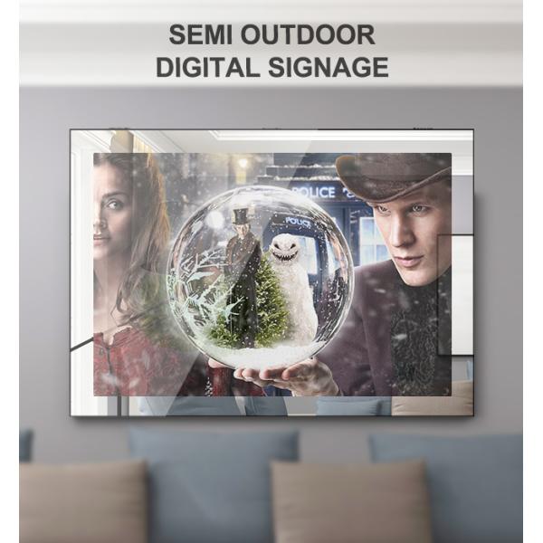 Non Touch Mirror lCD Screen For Advertisement Fans Cooling Waterproof Semi Outdoor