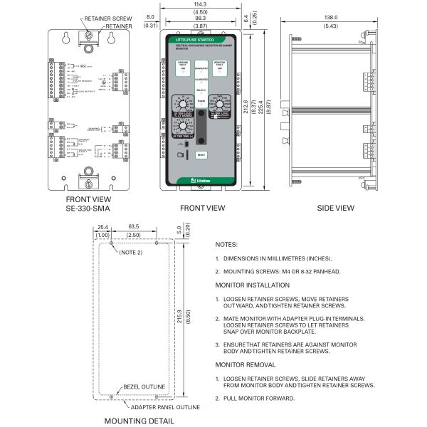 Littelfuse 8SHT 151 E Microprocessor Neutral Grounding Resistor Monitor for Electrical System Safety