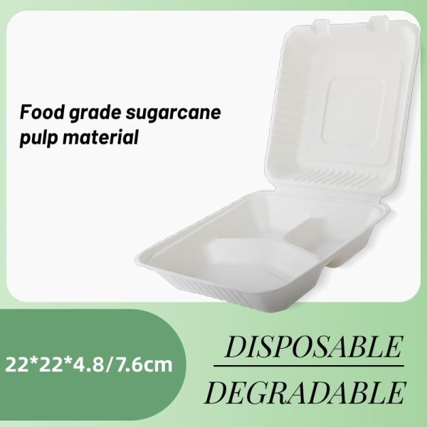 Sugarcane Lunch Box Biodegradable Compostable Food Container for Estimated Delivery Time
