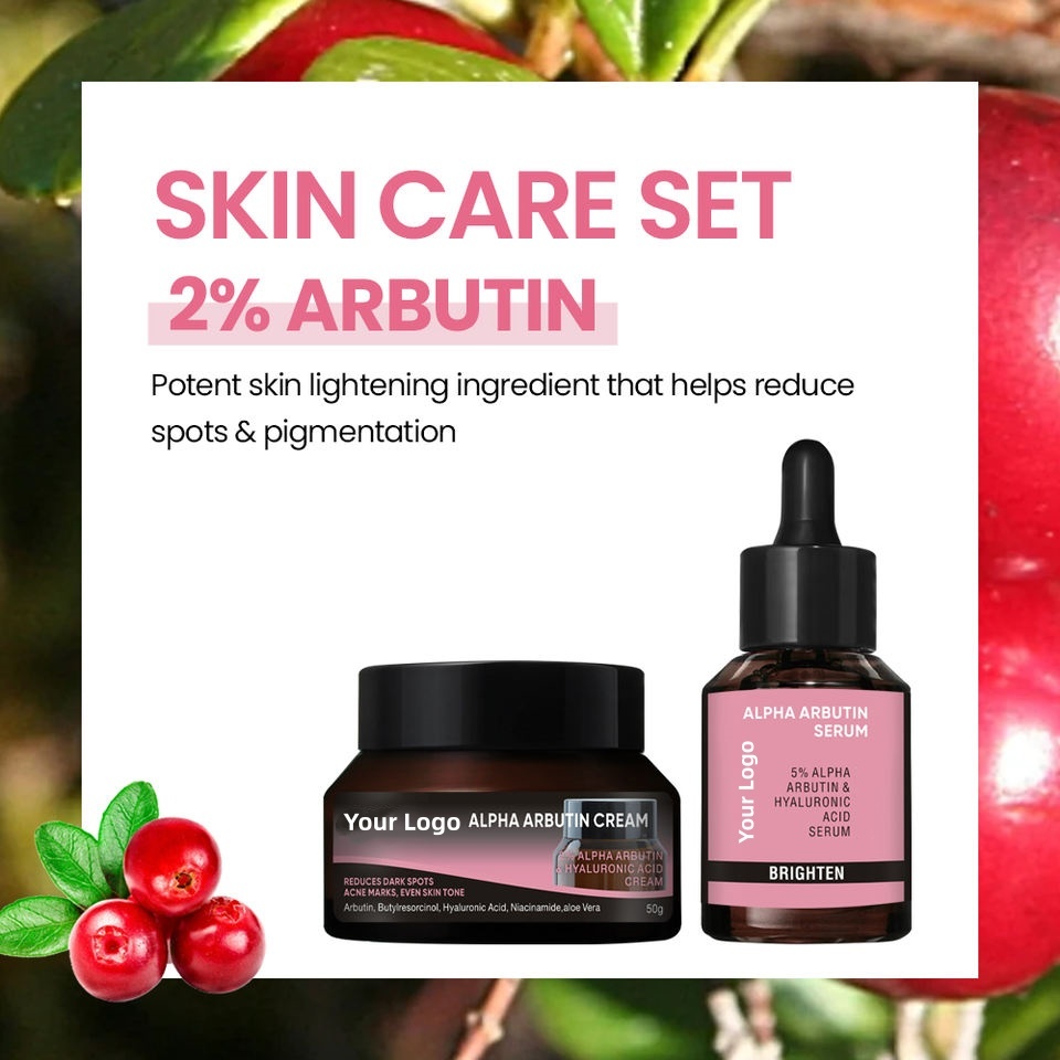 OEM ODM wholesale cosmetics skin care set skin care alpha arbutin anti-aging face cream facial serum skin whitening essence