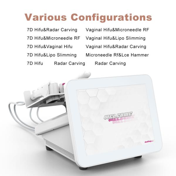 YW0001 5 In 1 Face Antiaging Machine 7d Hifu Beauty Machine Rf Hifu Microneedling Wrinkling Hifu Machine