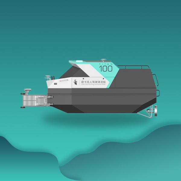 Manual / Automatic USV Unmanned Surface Vessels TITAN Weed Removal Boat