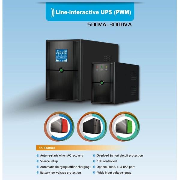 Батареи AGM выравнивают взаимодействующий UPS 1200VA 1500VA техника g доработали волну синуса