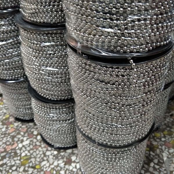 Cadeia de rolos de função escolar Cadeia de bolas de aço inoxidável de 4,5-6 mm para persianas de janela