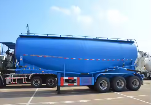 V type 3 axe 60 mètres cubes en acier avec une charge utile maximale de 60 tonnes semi-remorque de ciment