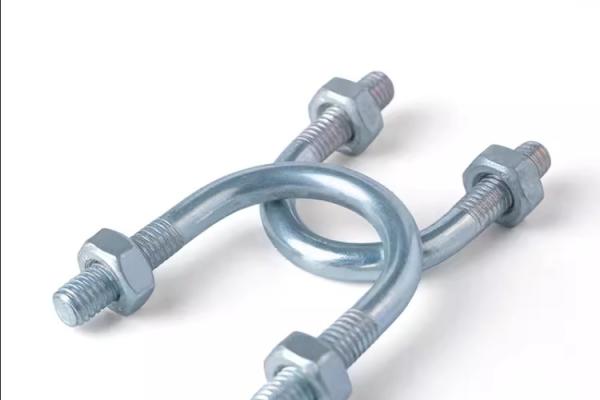 M8 M12 U Shape Metal Bolt With Nut Washer Grade 4.8 Mild Steel Bolt Zinc Plating Blue White