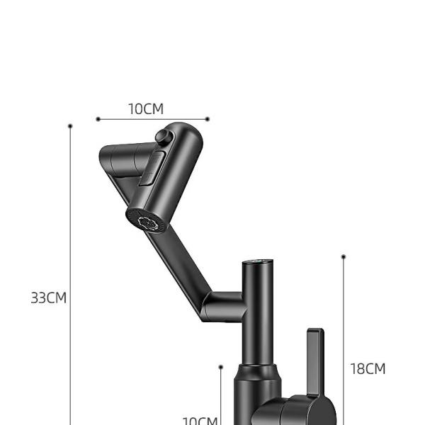 Modern 304 stainless steel single-hole installation kitchen and bathroom faucet, cold and hot dual-purpose ceramic basin faucet, electric faucet