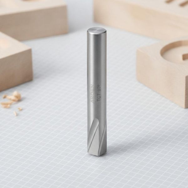 ARDEN TCT V-Groove CNC Engraving Bit 90 Degree Carbide Carving Cutter for Wood Signage Decorative Furniture