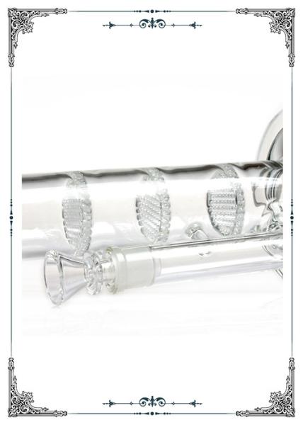 Tabacco Smoking Triple Glass Water Pipe 12 Inch With Phoenix LOGO