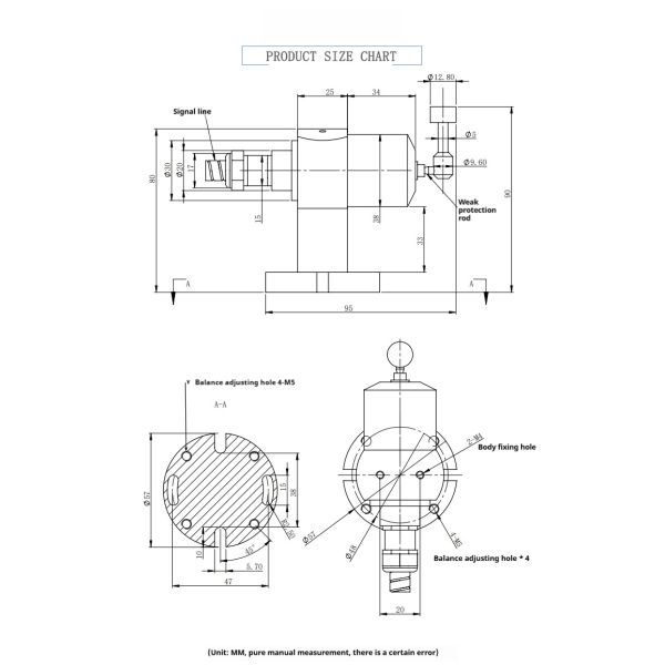 MS27R-3-1 Five Way Direction Tool Setter 0.001MM Air Intake CNC Milling Machine Center Tool Measurement Broken Tool Detection