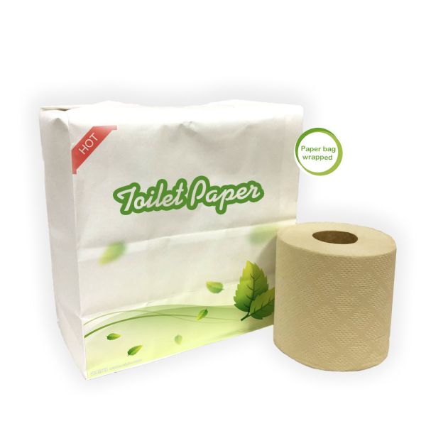 Customized Soft 100% Virgin Bamboo Pulp Eco-Friendly Toilet Paper with Custom Logo and Size Options