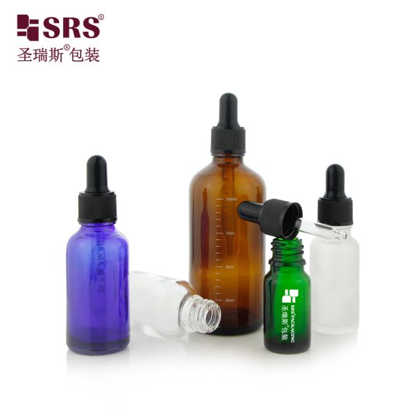 Hot Selling Glass Dropper Bottle 5ml 10ml 15ml 20ml 30ml 50ml 100ml for Essential Oil Perfume Skincare