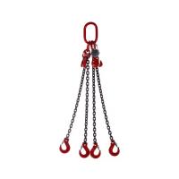 2t límite de carga cadenas de elevación rojas con ganchos G80 de acero de aleación de 8 mm de diámetro de piernas múltiples