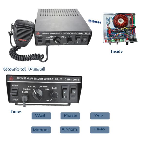 Сирена аварийной машины тон 150 полици ватта электронной подгонянный сиреной