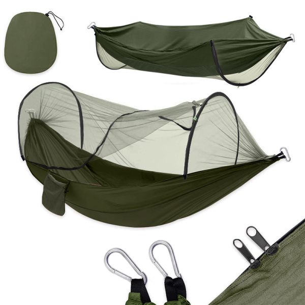 Lightweight Portable parachute Hammock with Mosquito Net,Outdoor Camping mosquito net hammock