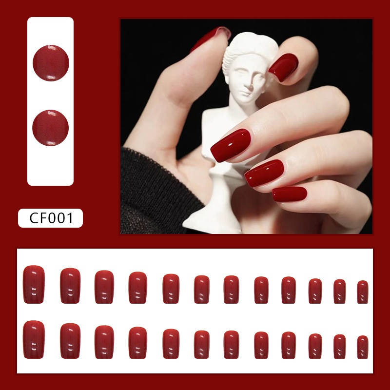 Short Medium Solid Color Press On Nails Almond False Nails OEM ODM