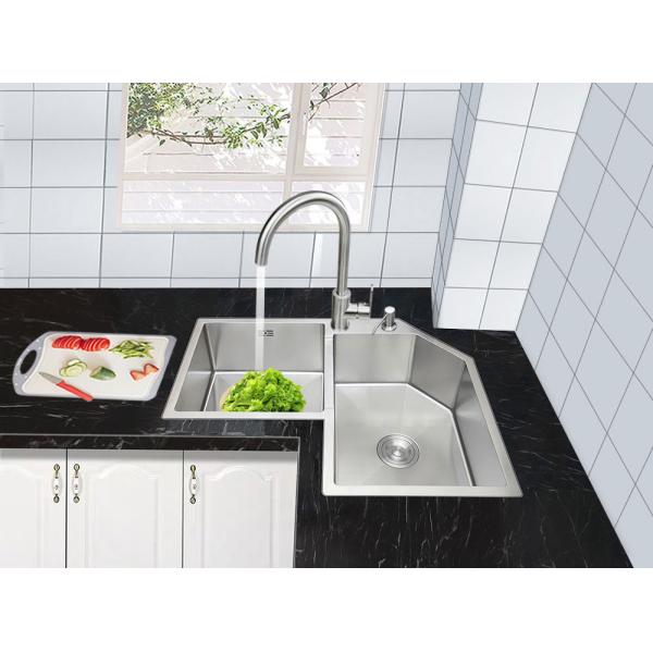 16 Gauge Apron Corner Stainless Steel Kitchen Sink 110x57