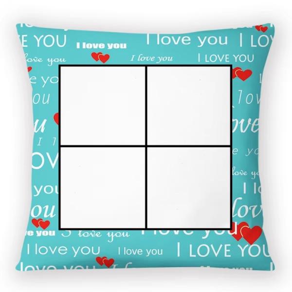 Housses de coussin vierges pour sublimation, imprimables, en forme de cœur, pour la Saint-Valentin