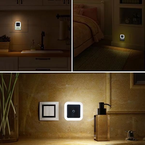 Plug-in Cute Night Light Plastic Decorative Lamp Providing Warm Soft Light