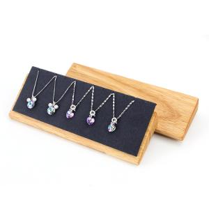 Wooden Multi Cells Pendant Display Plate Necklace Jewelry Exhibition Tray