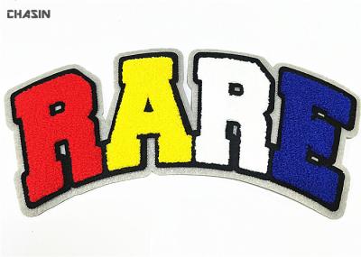 O bordado RARO colorido do Chenille remenda Eco amigável com ferro na parte traseira
