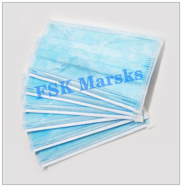 Anti Spray 3 Ply Disposable Face Mask Hospital Mouth Mask Length 175mm