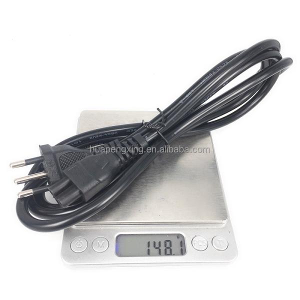 Brazil NBR14136 IEC320 C5 3-Pin Power Cord 3x0.75mm² 1.8M Black