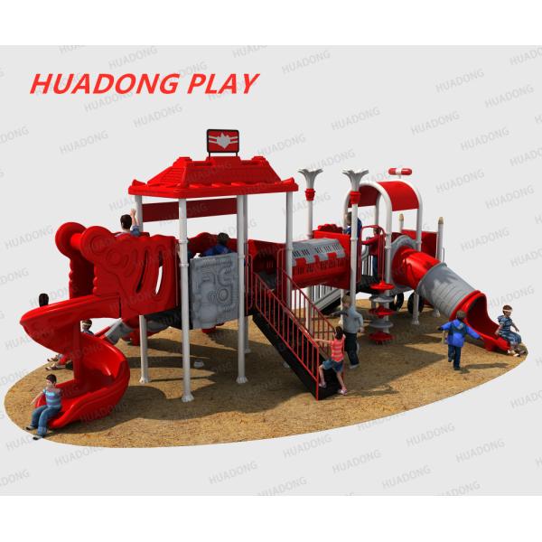 Food Grade Fire Control Theme Kids Plastic Slide For 3-12 Years Old Age