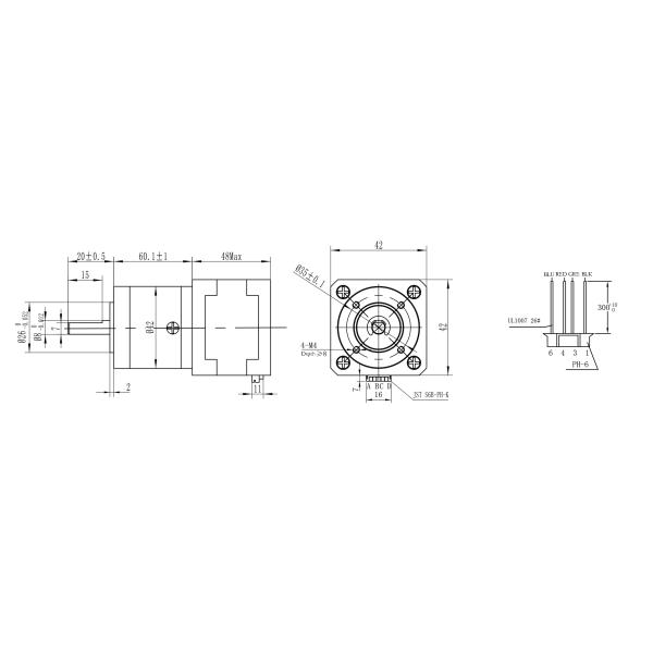 12V Nema 17 с мотором 1,8 коробки передач Stepper 3,8 см 52oz Kg в 1 уменьшении 54