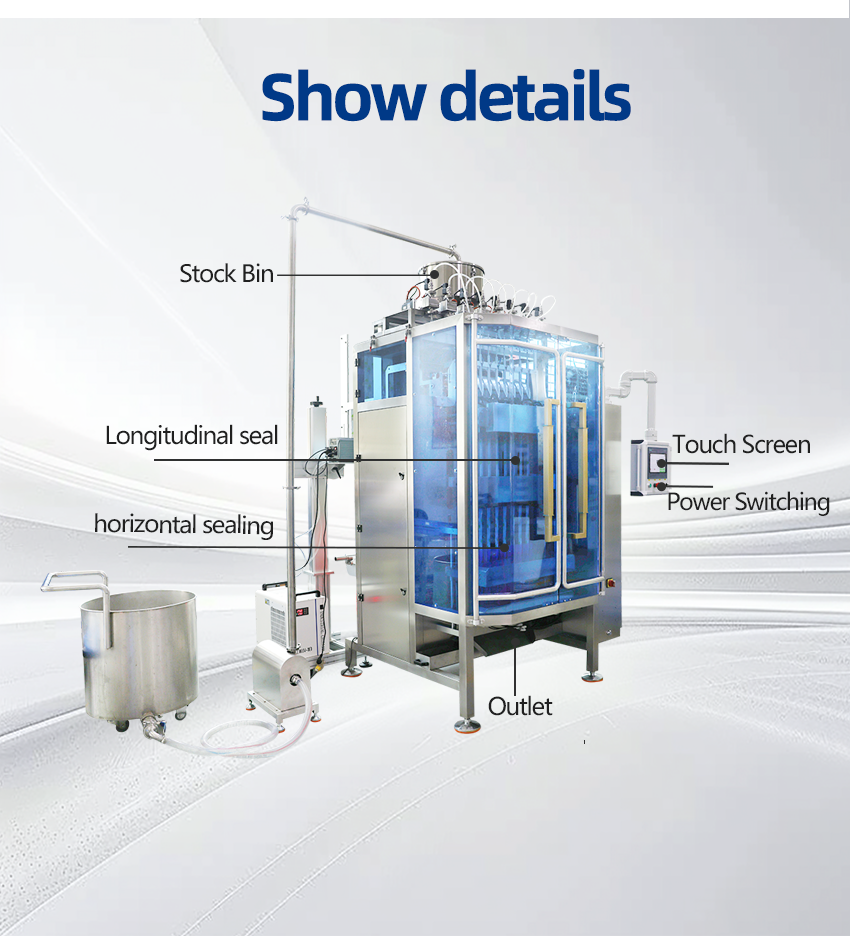 Fully Automatic Four Side Sealing Bag UHT Milk Packing Packaging Machine Multilane Liquid Sachet Creamy Dressing Filling Machine