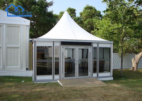 Tenda de festas de parede de vidro Pagoda à venda para eventos ou exposições comerciais ao ar livre