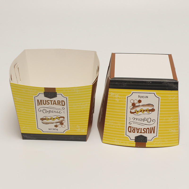 Фритчированная курица одноразовая kraft бумажная коробка, квадратный фастфуд бумажная коробка