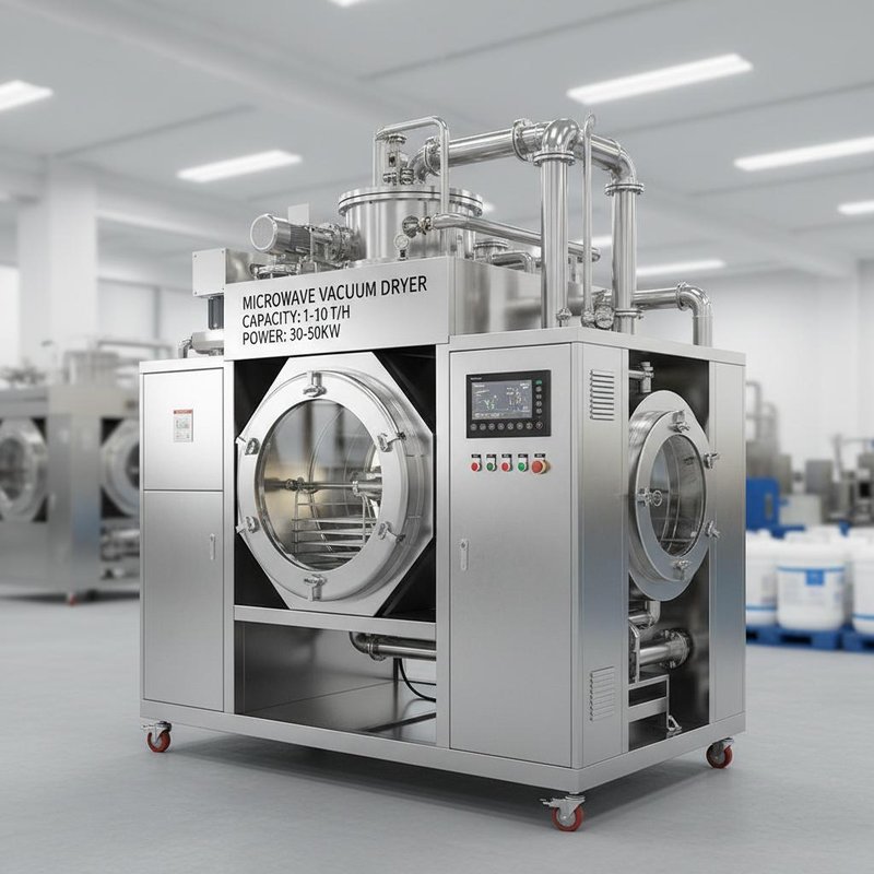 30-50KW Customized Microwave Vacuum Drying Equipment Capacity 1-10T/H