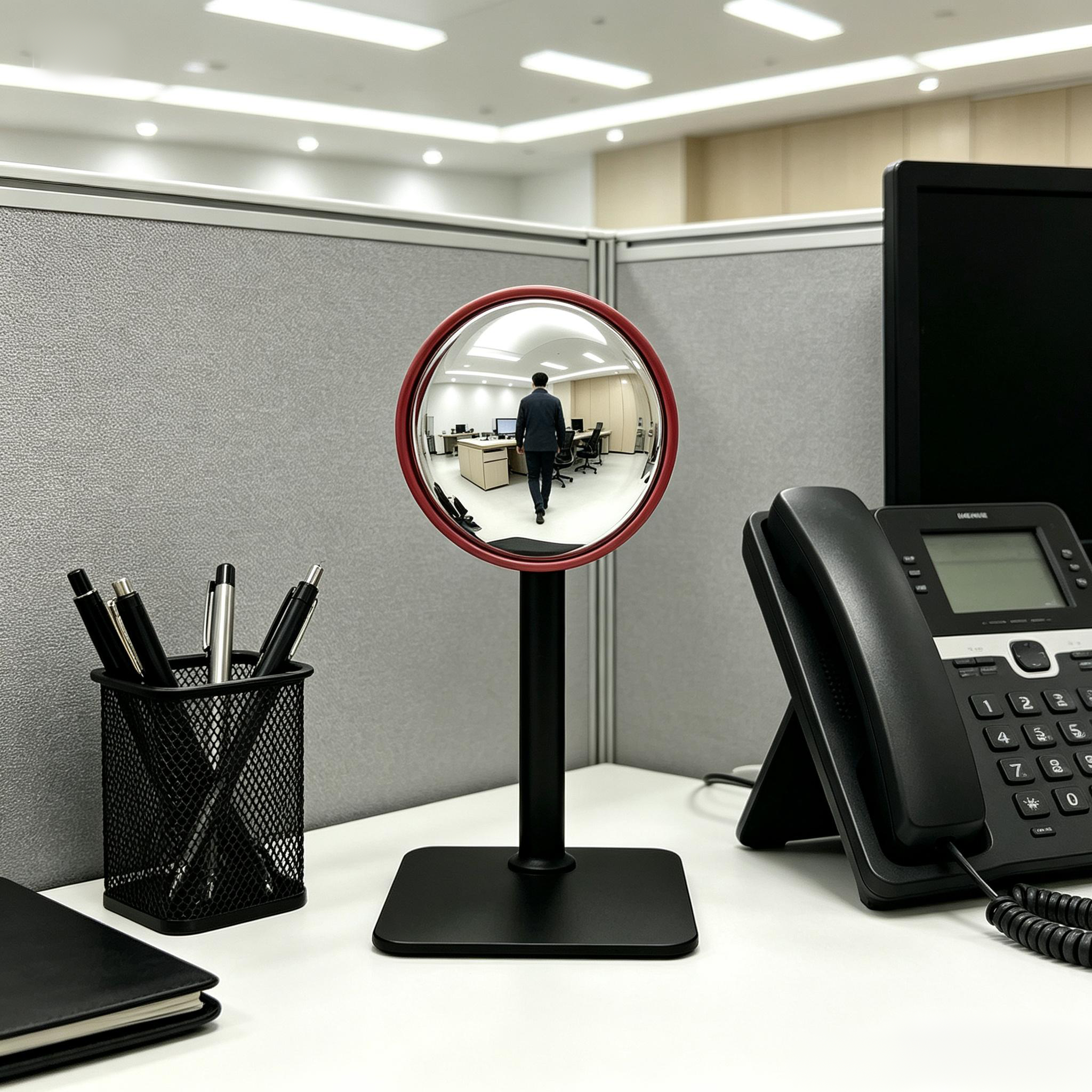 Anti Peek Acrylic Convex Mirror Desk Security Mirror Computer Monitor For Workplace