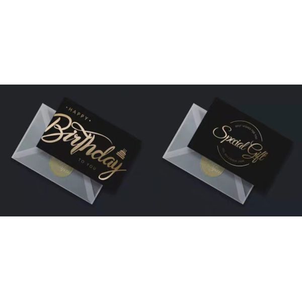 C6 B6 Luxury Black Business Invitation Gift Card Envelopes Design For Company Anniversary