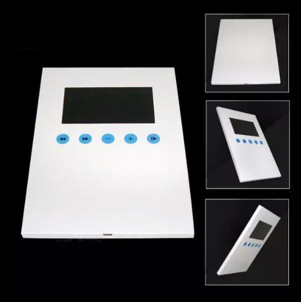 Fashion Video Display LCD Invitation Card Super Matt Lamination Blank Cover
