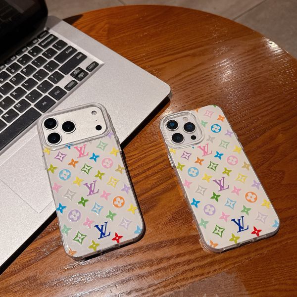 High Transparency Old Flower White Tri-Color Phone Case for iPhone 17 Pro Max