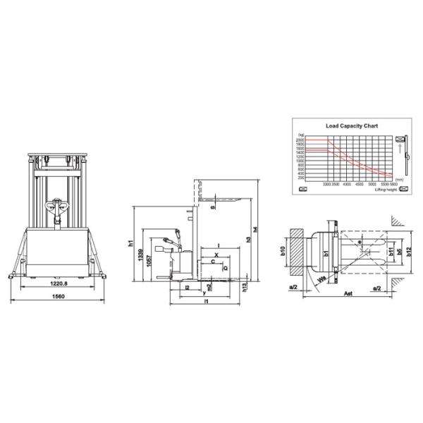 Heavy Duty Walk Behind Pallet Stacker , Stand Type Ride On Pallet Stacker With Triplex Mast