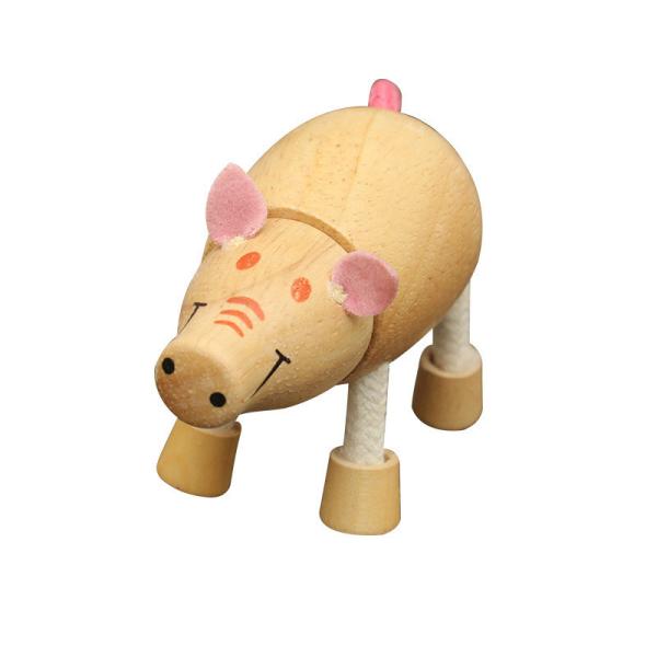 Wooden Simulation Small Animal Blocks Forest Farm Animal Dolls Early Childhood Building Blocks