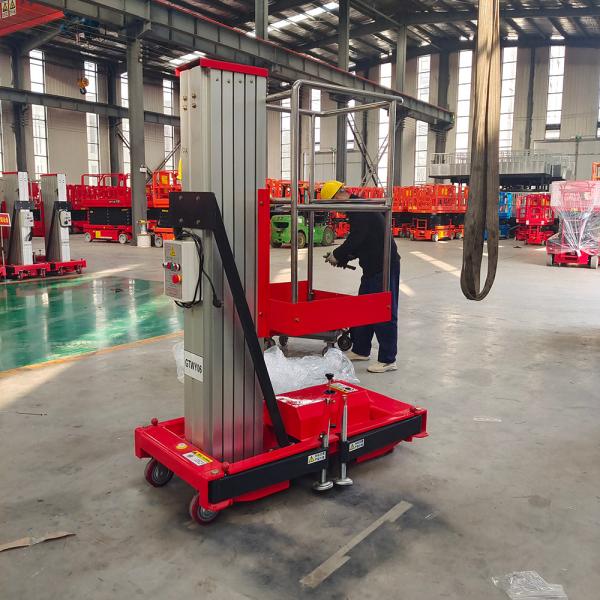 ME900-1 9m Single Mast Aluminum Alloy Hydraulic Lift For Aerial Working Platform